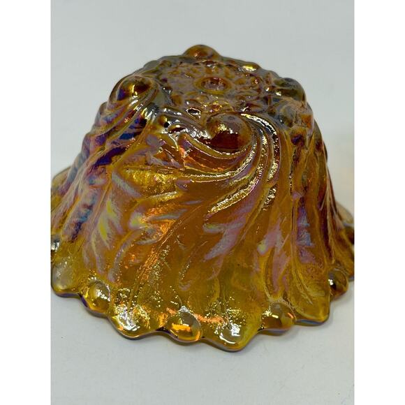 Lot 2 VTG Taper Candle Holders Carnival Indiana Glass Amber American Vintage - Picture 4 of 6